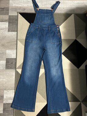 LC Lauren Conrad Denim Bootcut Overalls Women's Size 12